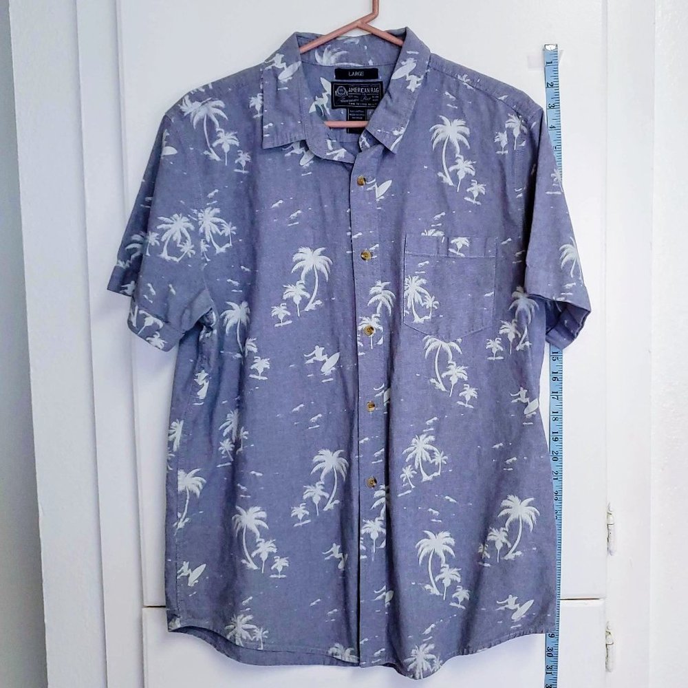 American Rag Short Sleeve Button Down Shirt - LARGE